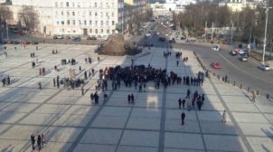 Опять «кинули»: в Киеве митингующим в очередной раз не заплатили.ФОТО