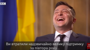 Зеленський висміяв питання журналіста BBC про падіння його президентського рейтингу