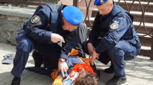 Поліція затримала активіста за акцію біля посольства Білорусі, йому погрожували депортацією
