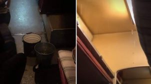Пассажиров одного из вагонов поезда Киев-Николаев заливало дождем через дырявый потолок