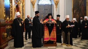 Вселенский патриарх Варфоломей провел богослужение в Андреевской церкви Киева