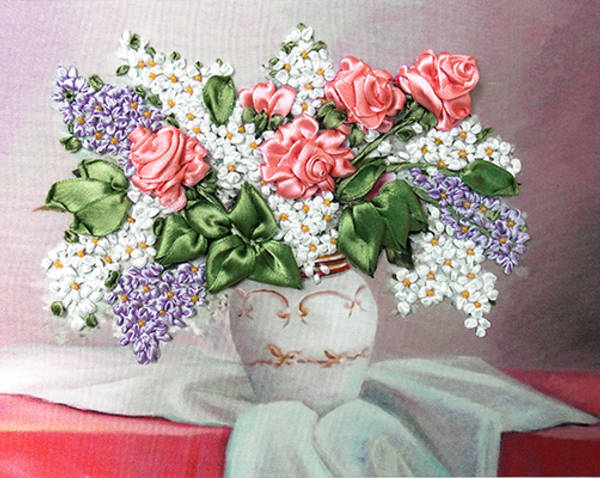 Особенности техники вышивки лентами